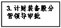 文本框: 3.計(jì)財(cái)裝備股分管領(lǐng)導(dǎo)審批